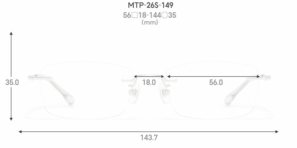 JINS STANDARD Rimless 149 58